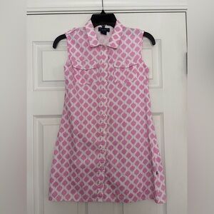 Toobydoo Pink and White Patterned Dress girls size 10